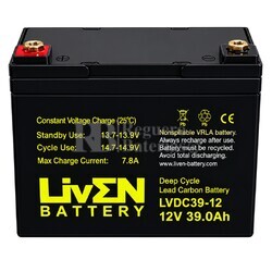 Bater�a Liven Battery LVDC39-12 | 12 voltios 39 amperios Ciclo Profundo